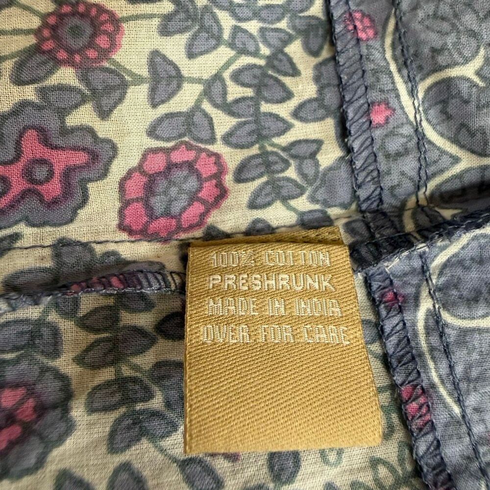 Plum Pretty Sugar Floral Purple Lightweight 100% Cotton Kimono Robe Sz M - Picture 5 of 7